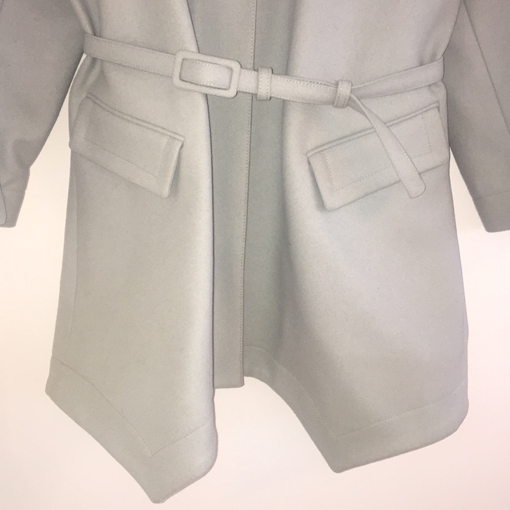REISS Belted Wool Coat Light Blue Size XS - Picture 3 of 11